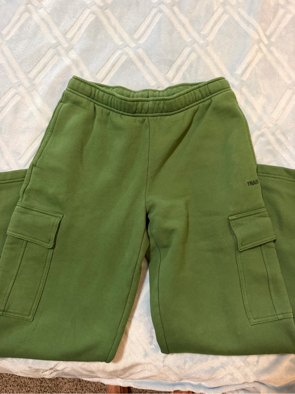 TNA Moss Green Cargo Sweatpants